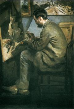 Pierre Auguste Renoir : Frederic Bazille at His Easel